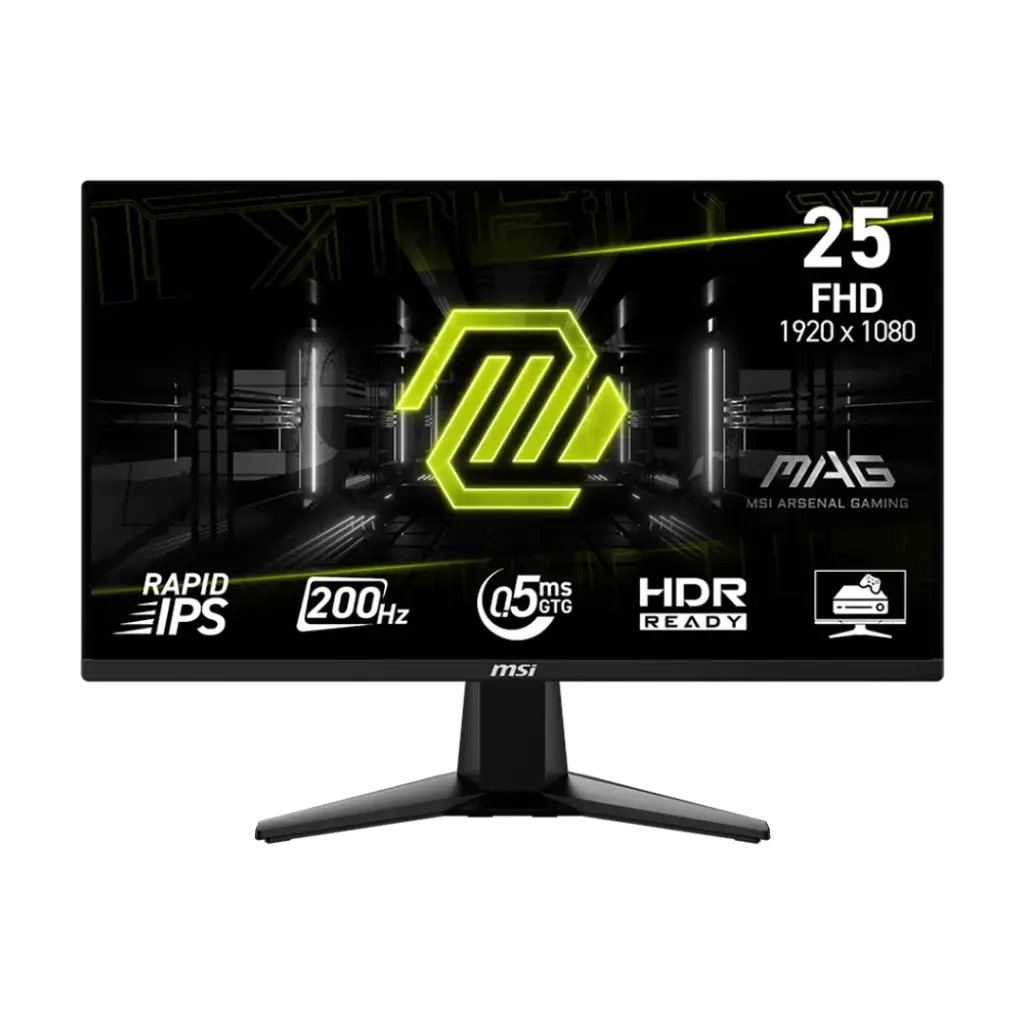 Monitor MSI MAG 255F E20 24.5 Pulgadas Plano 1920x1080 200 HZ 0.5ms