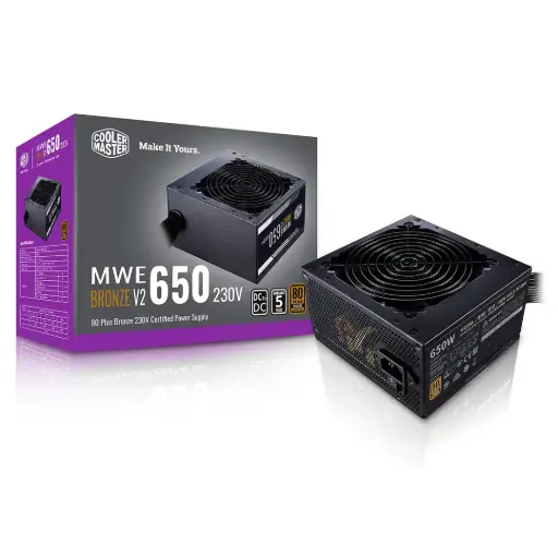 Fuente de poder Cooler Master MWE V2 650W 80+ Bronce 