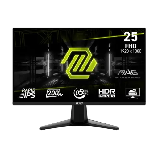 Monitor MSI MAG 255F E20 24.5 Pulgadas Plano 1920x1080 200 HZ 0.5ms